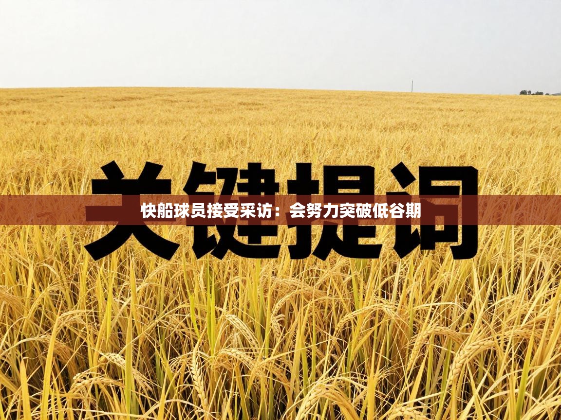 快船球员接受采访：会努力突破低谷期